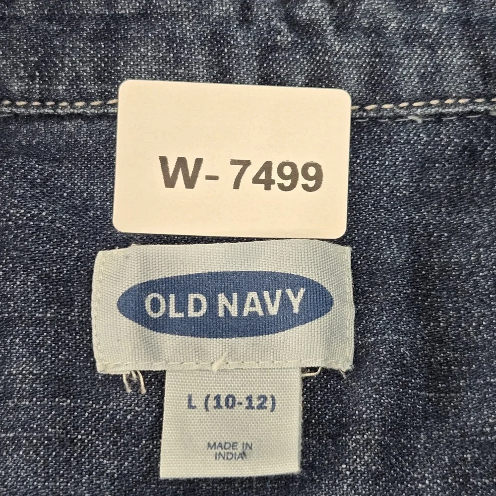 Old Navy Girls Dress L (10-12) Blue Denim Shirt Dress‎ Long Sleeve